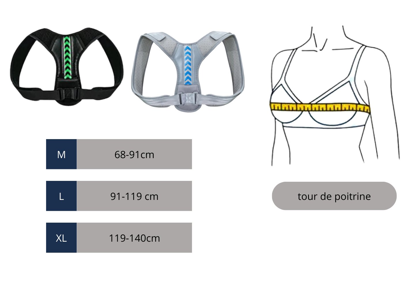 PosturoMate™ I Correcteur de posture réglable - Ô Détente